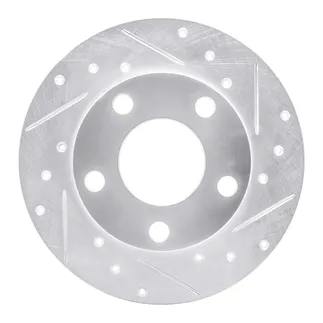 R1 Concepts EDZ-74014R Brake Rotor Drilled and Slotted Silver